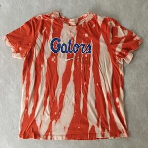 Vintage Nike Custom Reverse Tie Dye Orange FLORIDA GATORS Center Swoosh XL